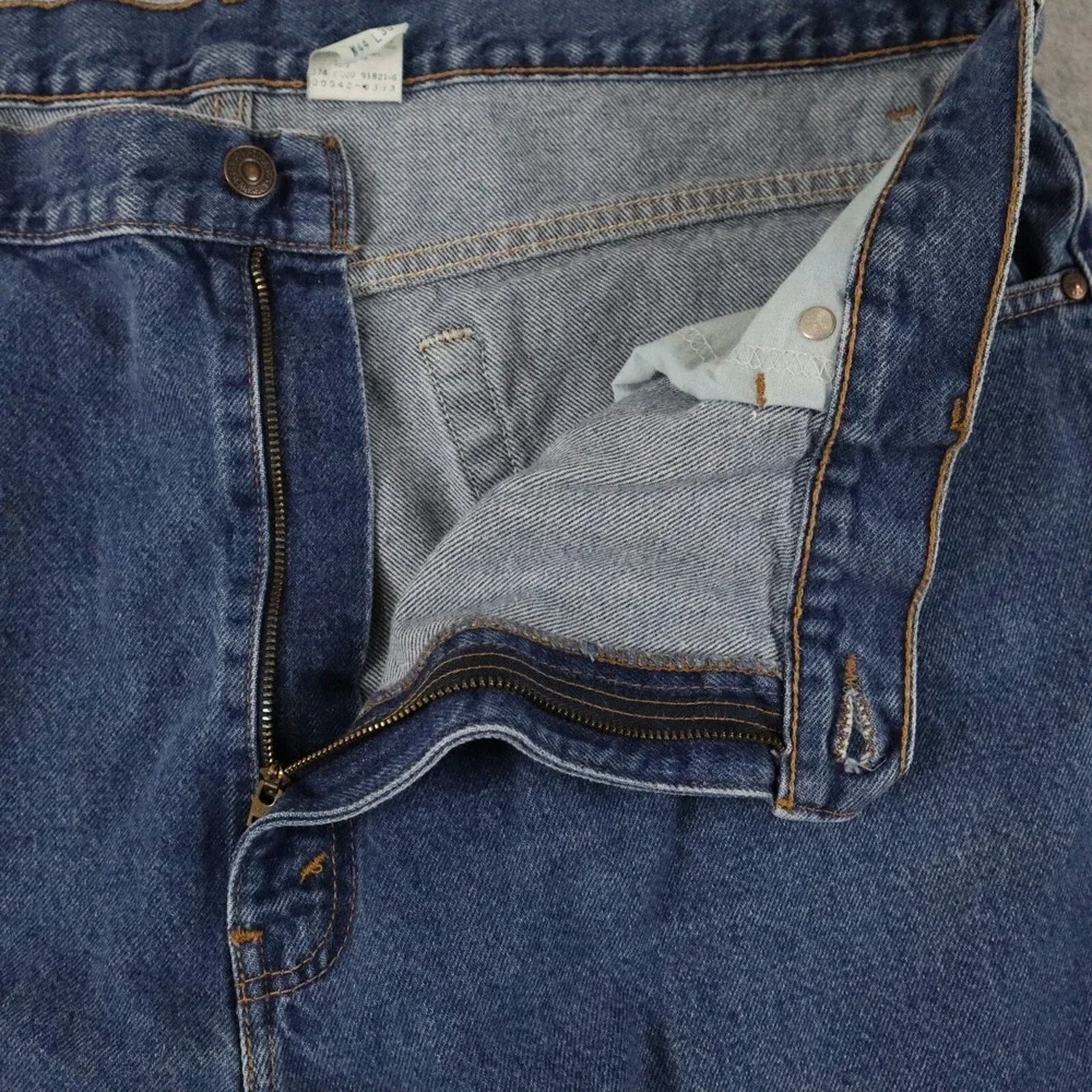 Vtg Levi's 540 Jeans Mens 44x30 Relaxed Fit Brown Tab 5-Pocket Cotton Denim Blue
